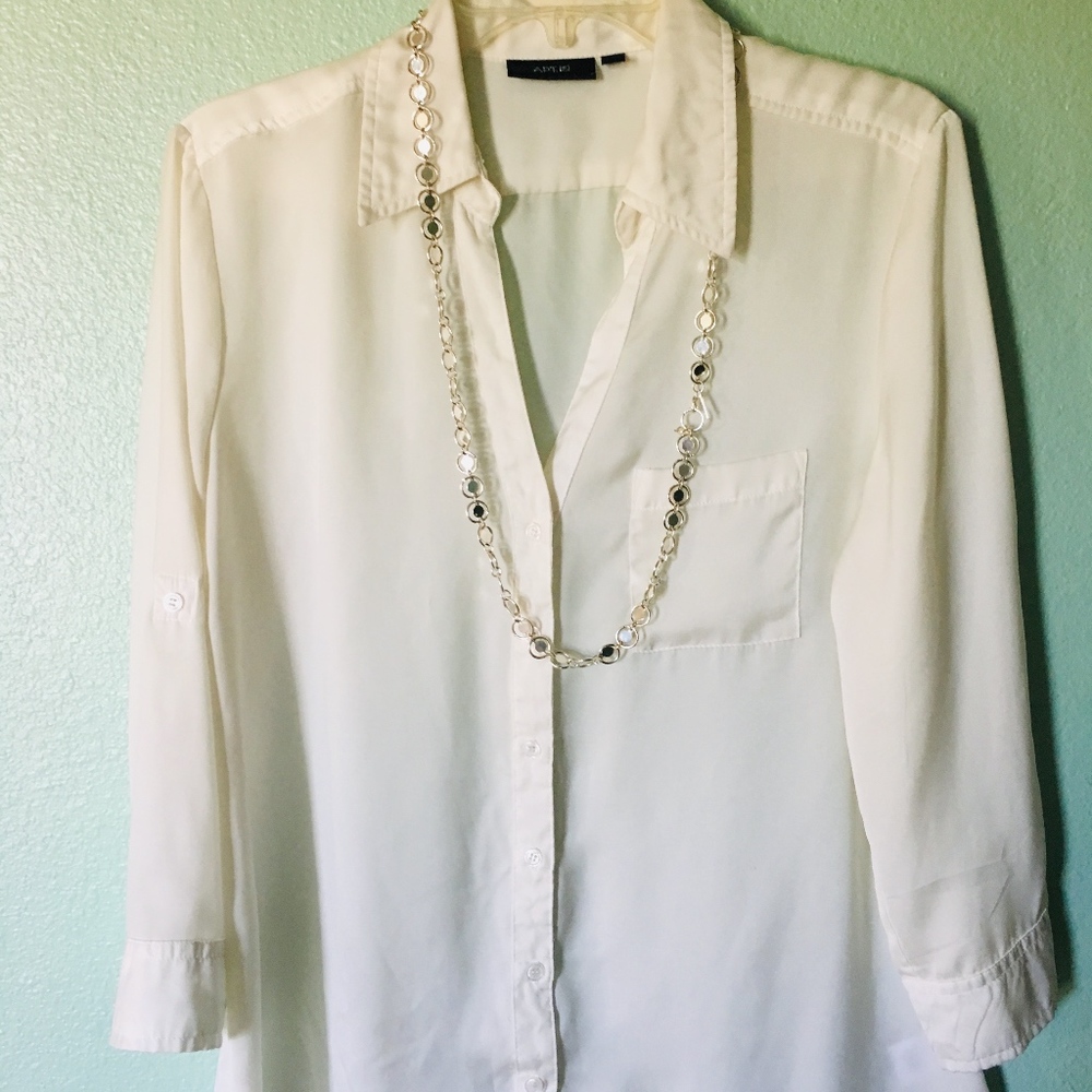 Apt. 9 Silky White Blouse